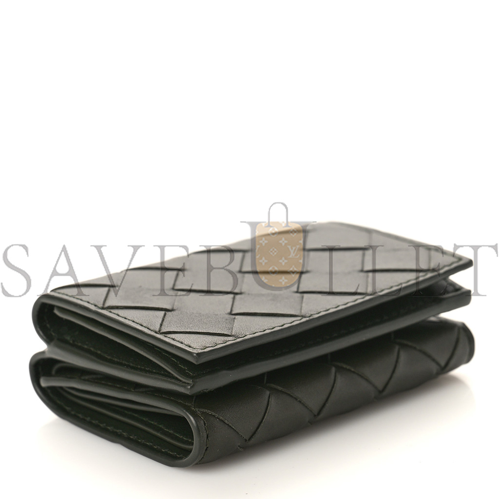 bo*te*ga Ve*ne*ta nappa maxi intrecciato tri fold wallet inkwell (10*7*3cm)
