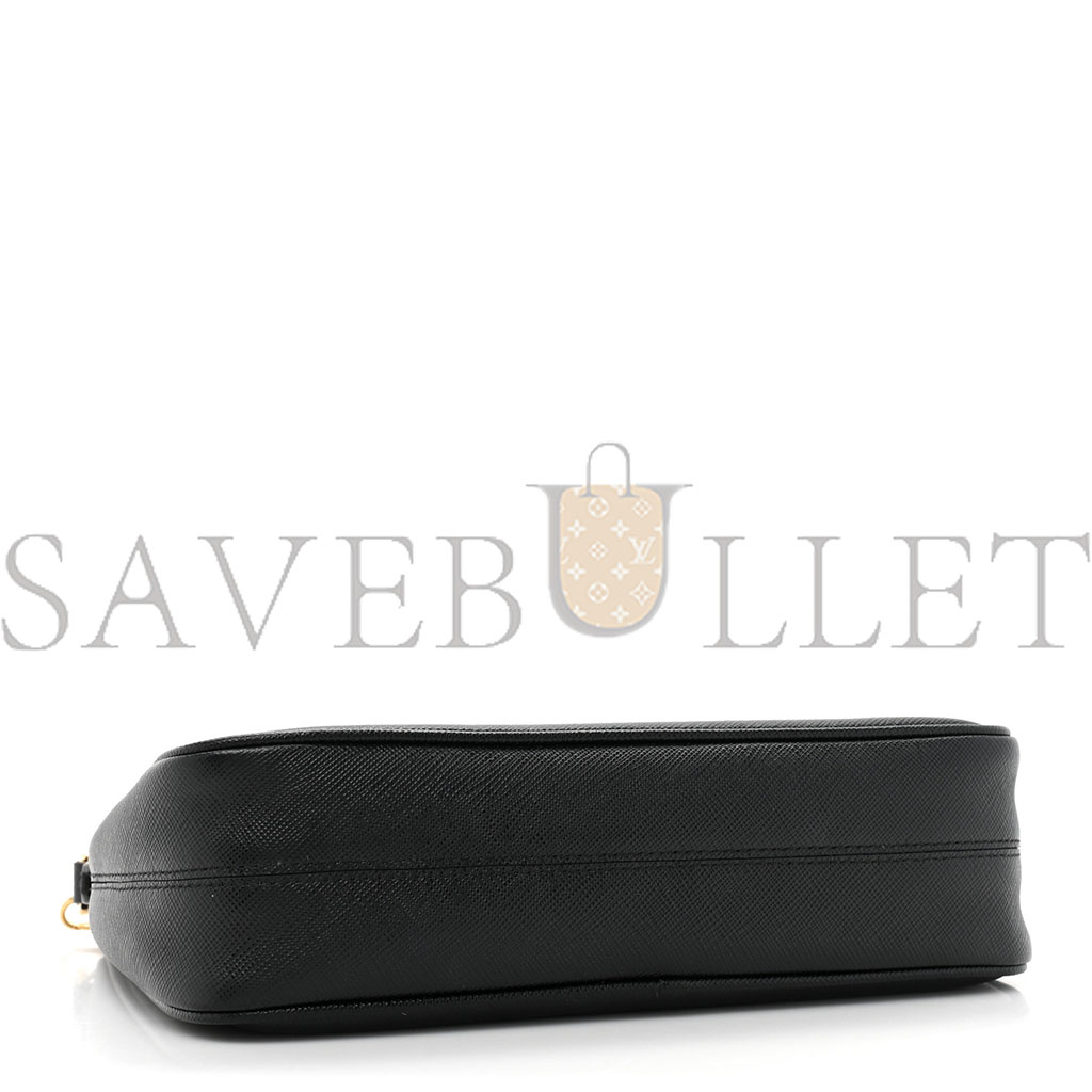 Pra*a saffiano lux re-edition 2005 shoulder bag black (22*17*6cm)