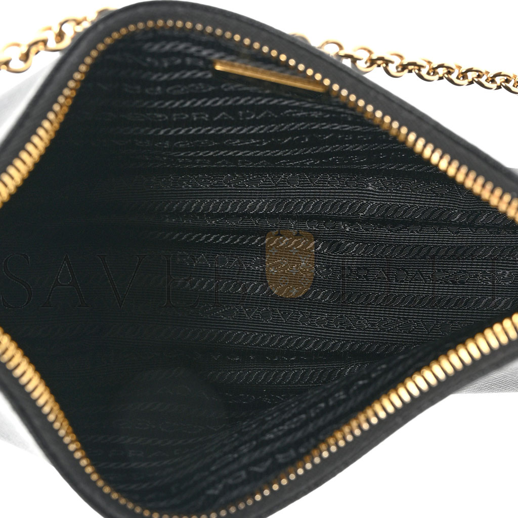 Pra*a saffiano lux re-edition 2005 shoulder bag black (22*17*6cm)