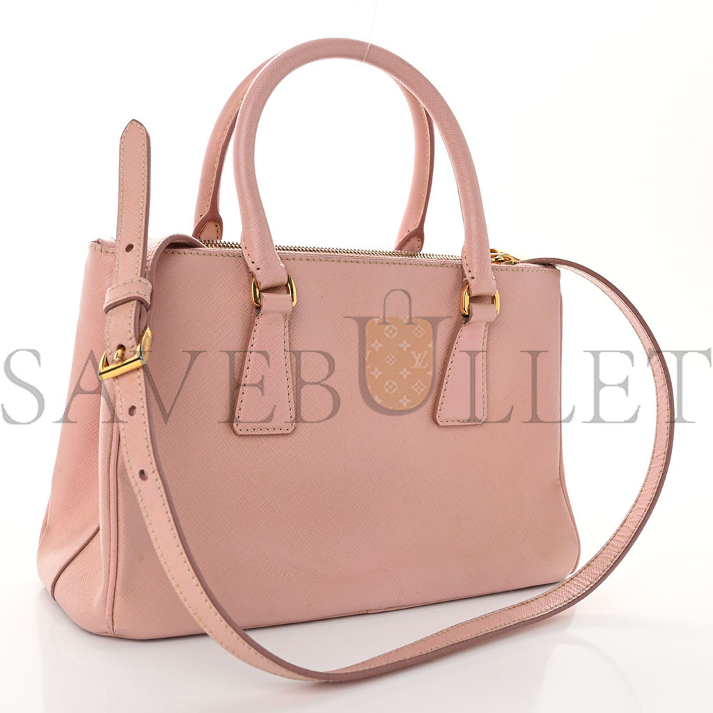 Pra*a saffiano small galleria double zip tote orchidea (27*17*11cm)
