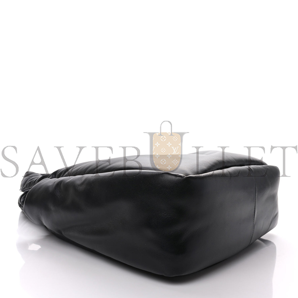 Pra*a soft nappa medium padded shoulder bag black (30*25*11cm)