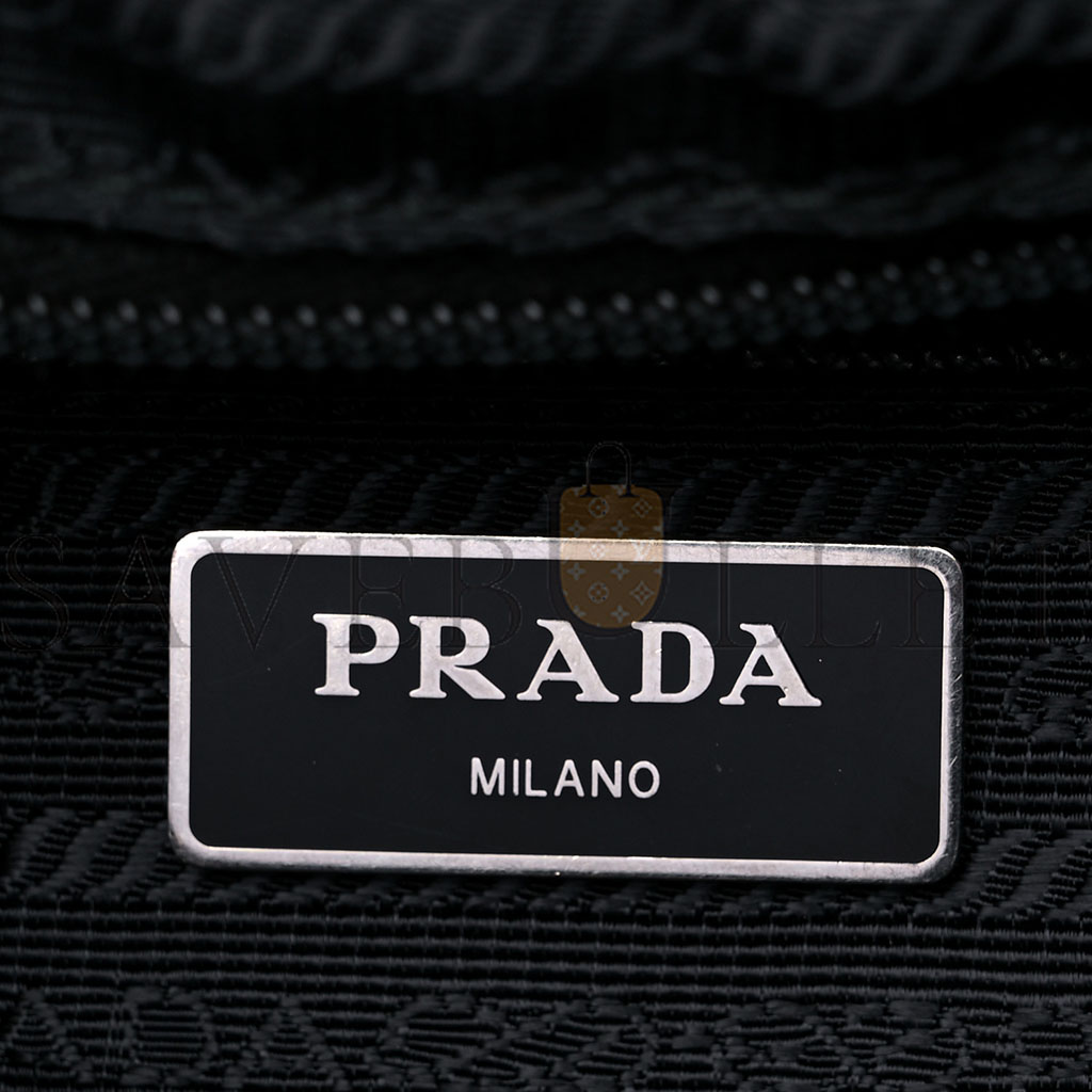 Pra*a tessuto nylon saffiano medium backpack black (29*28*15cm)