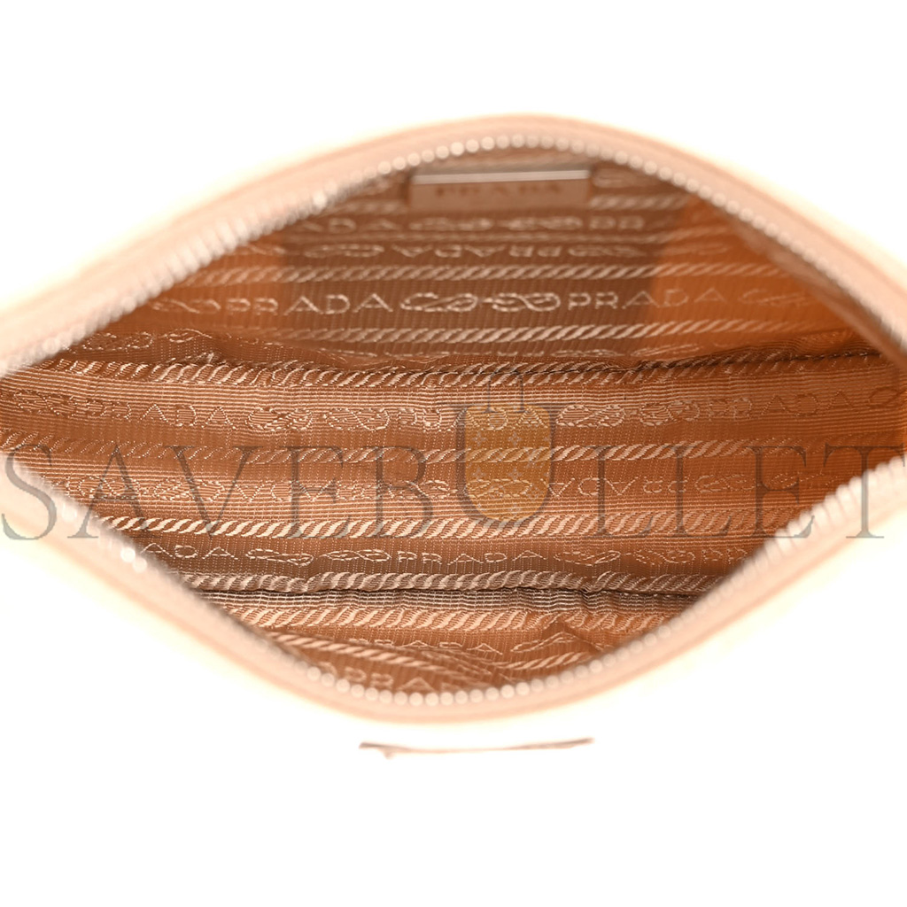 Pra*a tessuto nylon saffiano mini re-edition 2005 bag cammeo (22*17*6cm)
