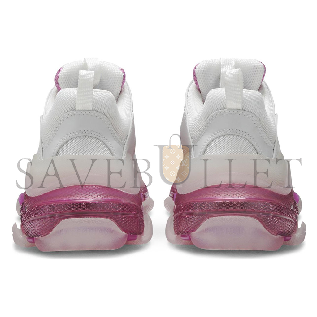 Ba*len*cia*ga triple s clear sole trainer white pink 544351w09on9025