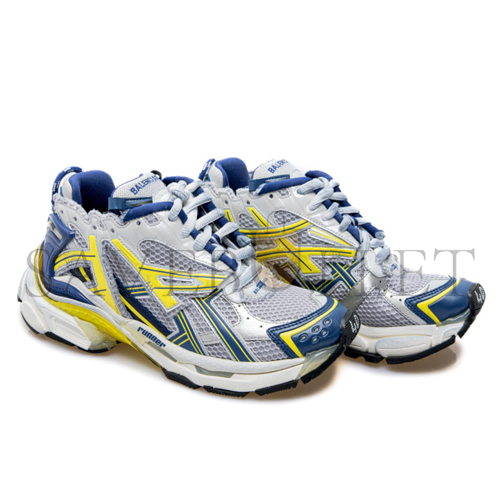Ba*len*cia*ga runner sneaker white blue yellow 677403w3rb59174