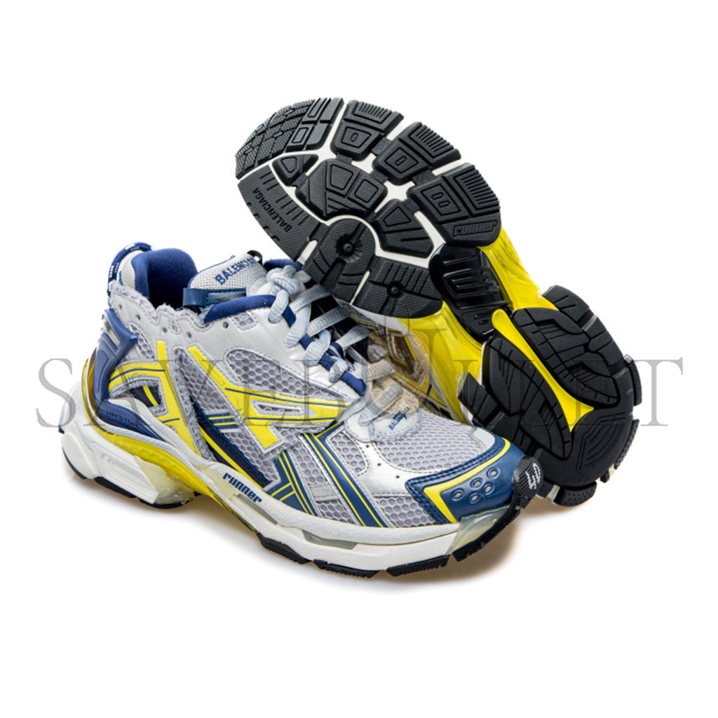 Ba*len*cia*ga runner sneaker white blue yellow 677403w3rb59174