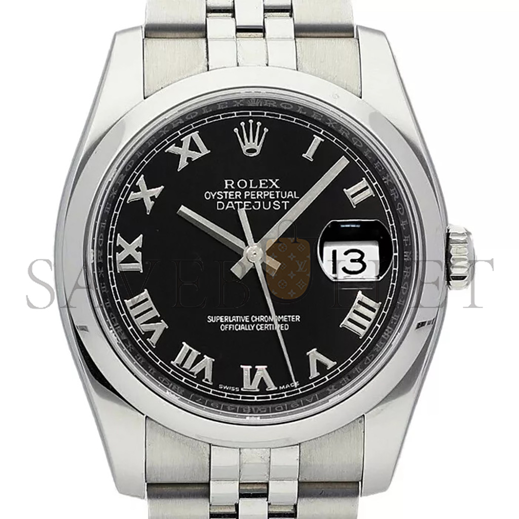 R*l*x datejust black dial stainless steel jubilee bracelet automatic watch 116200