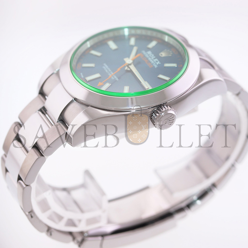 R*l*x oyster perpetual milgauss blue dial watch 116400gv