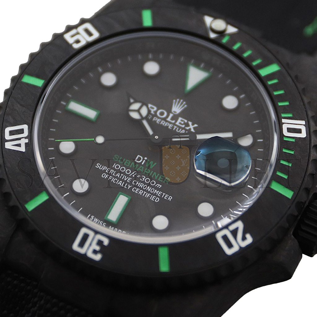 R*l*x submariner diw carbon green watch 116610