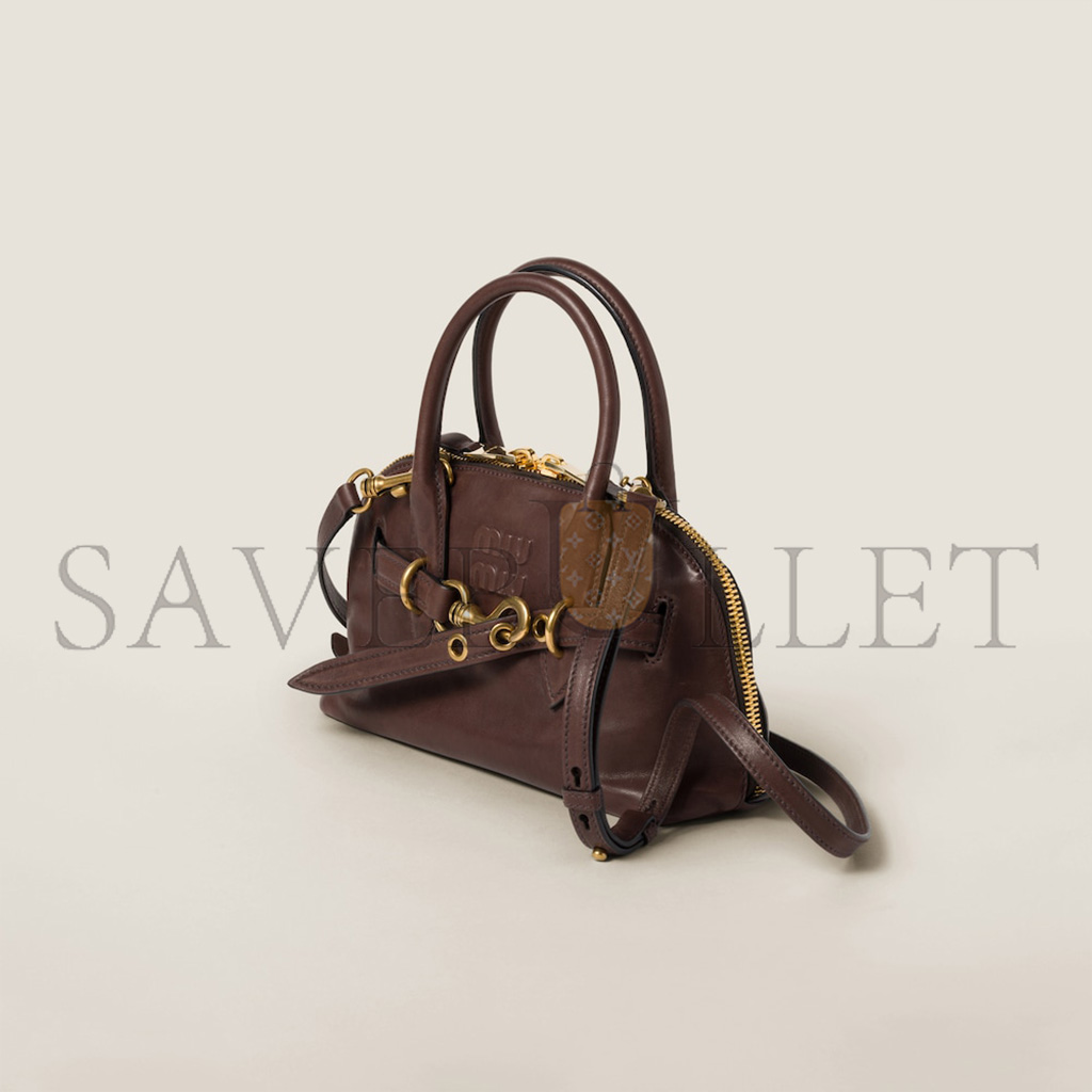 MIU MIU AVENTURE NAPPA LEATHER TOP-HANDLE BAG 5BB169 (28*16.5*10cm)