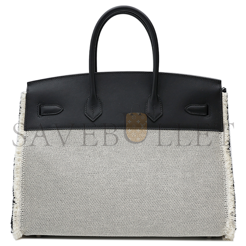 H**mes master birkin 35 fray handbag in black leather bk35fy89swclss (35*25*18cm)