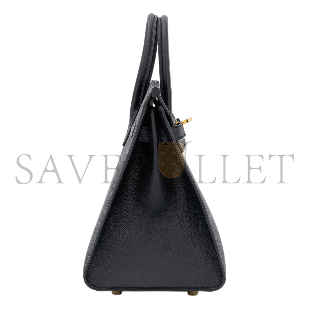 H**mes master birkin 40 noir black epsom leather gold buckle bag 454077 (40*30*21cm)