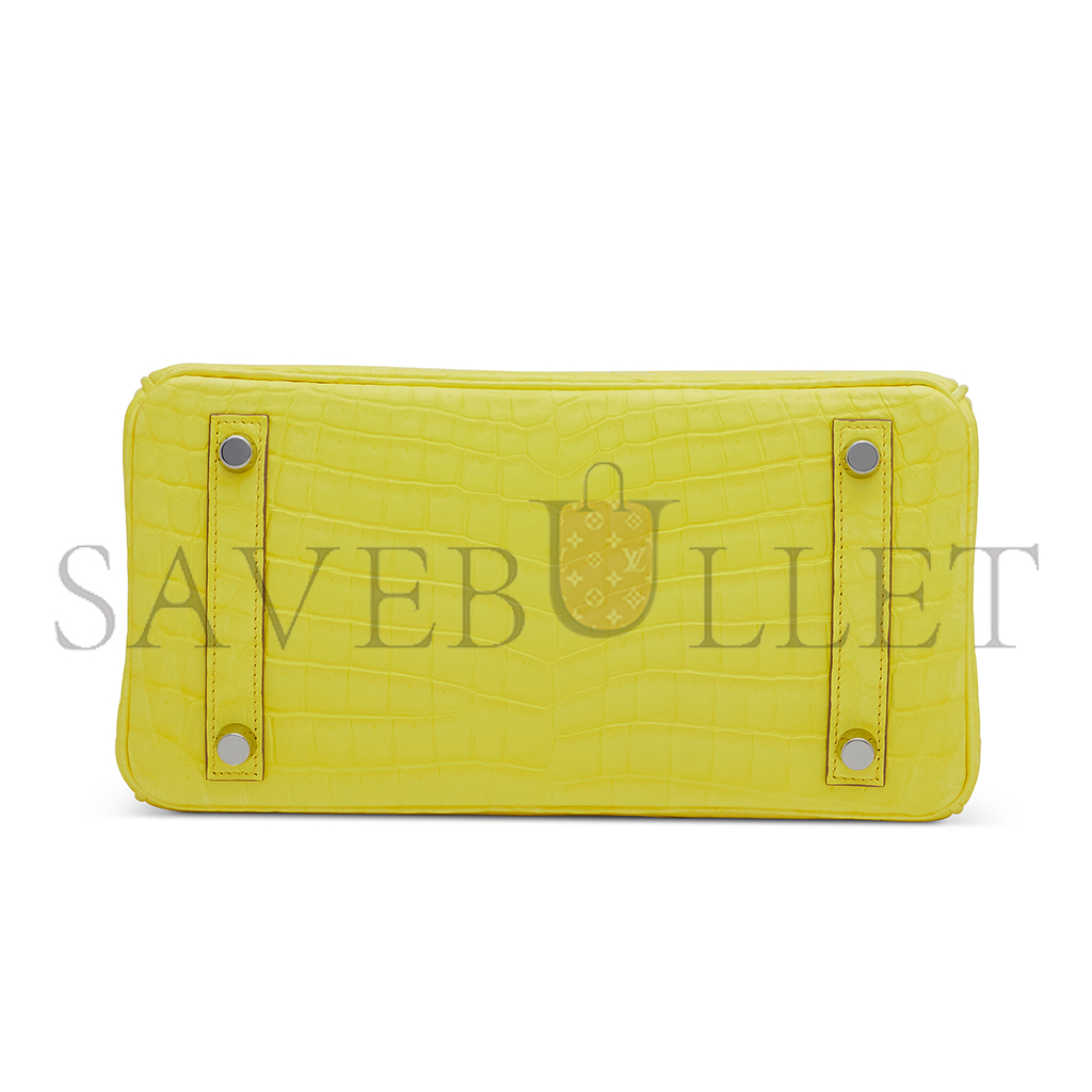 H**mes master birkin 25 mimosa matte porosus crocodile bag 1868455857 (25*20*13cm)