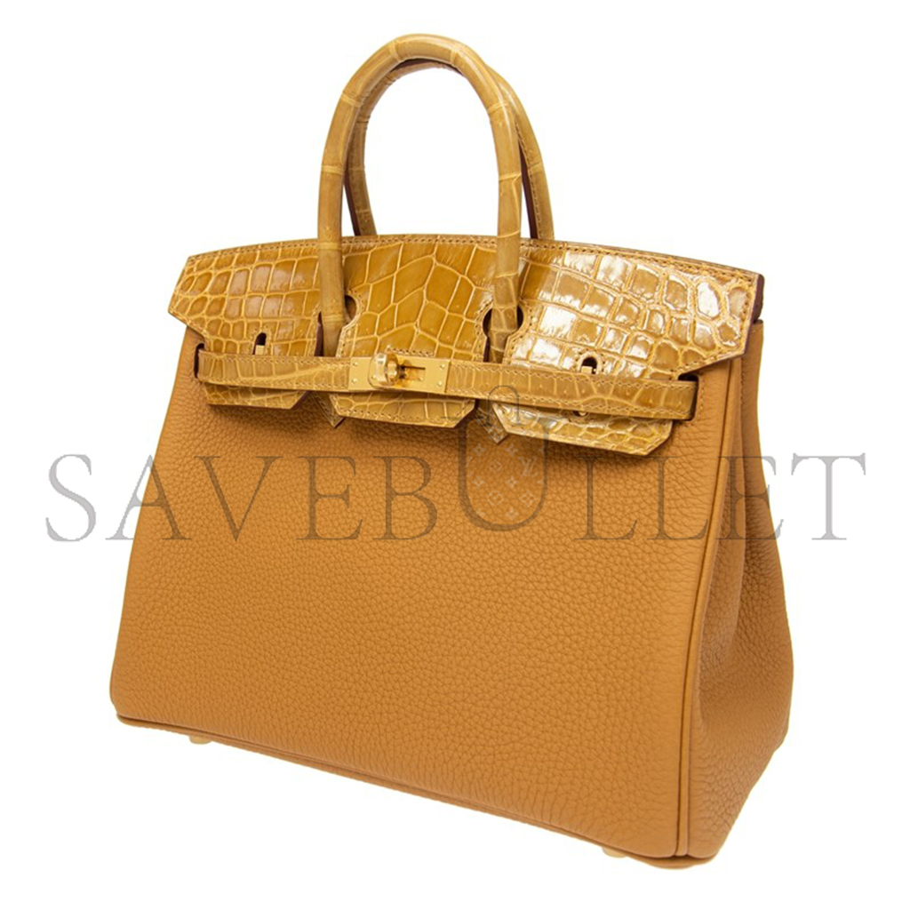 H**mes master birkin touch 25 milk tea handbag bk25tuagtggp (25*20*13cm)
