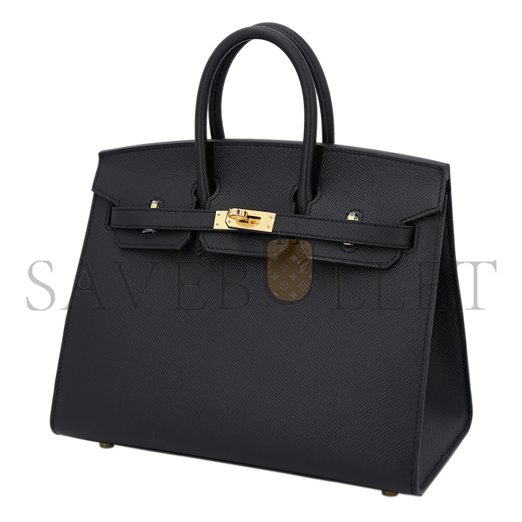 H**mes birkin 40 89 noir black epsom leather gold buckle bag 454077 (40*30*21cm)