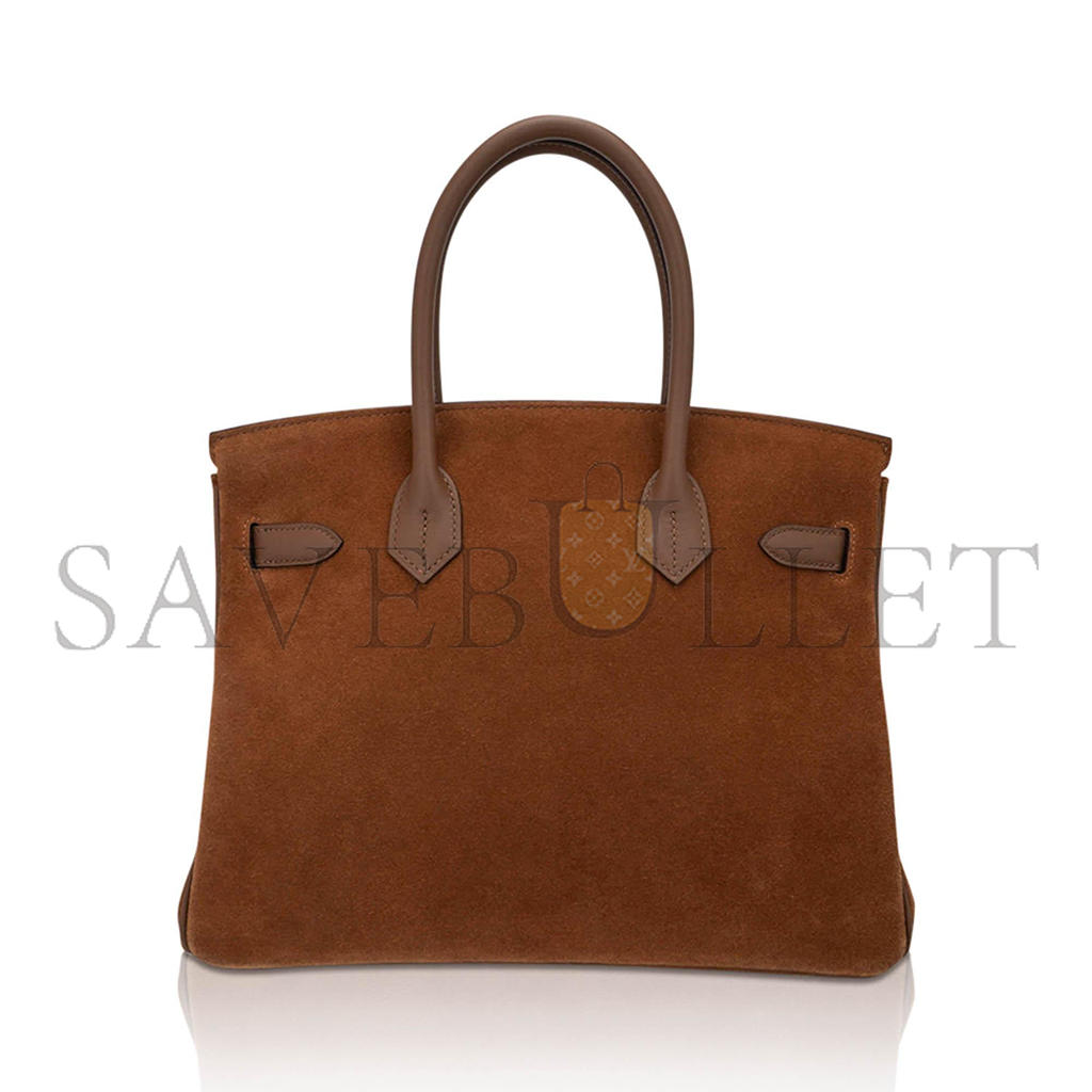 H**mes birkin 30 chestnut gold buckle bag 58822833472 (30*22*16cm)