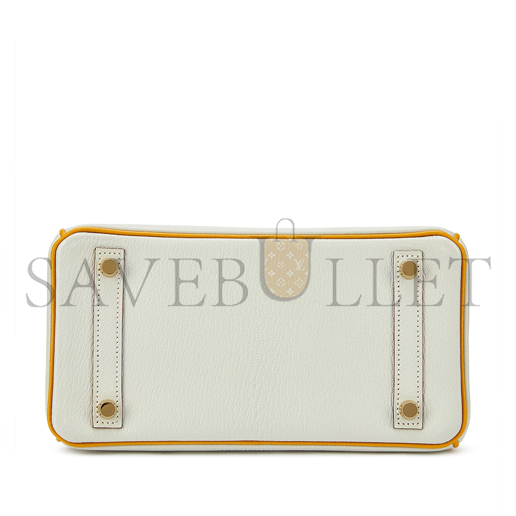 H**mes master birkin 25 pearl gray chicken yellow bk251037tgcz (25*20*13cm)