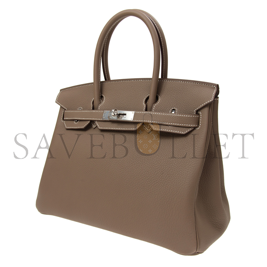H**mes master birkin 30 elephant grey handbag bk3018tgss (30*23*15cm)
