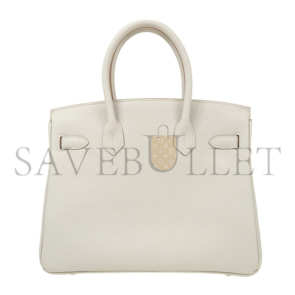 H**mes master birkin 30 togo pure white cowhide handbag bk3080tcss (30*23*15cm)