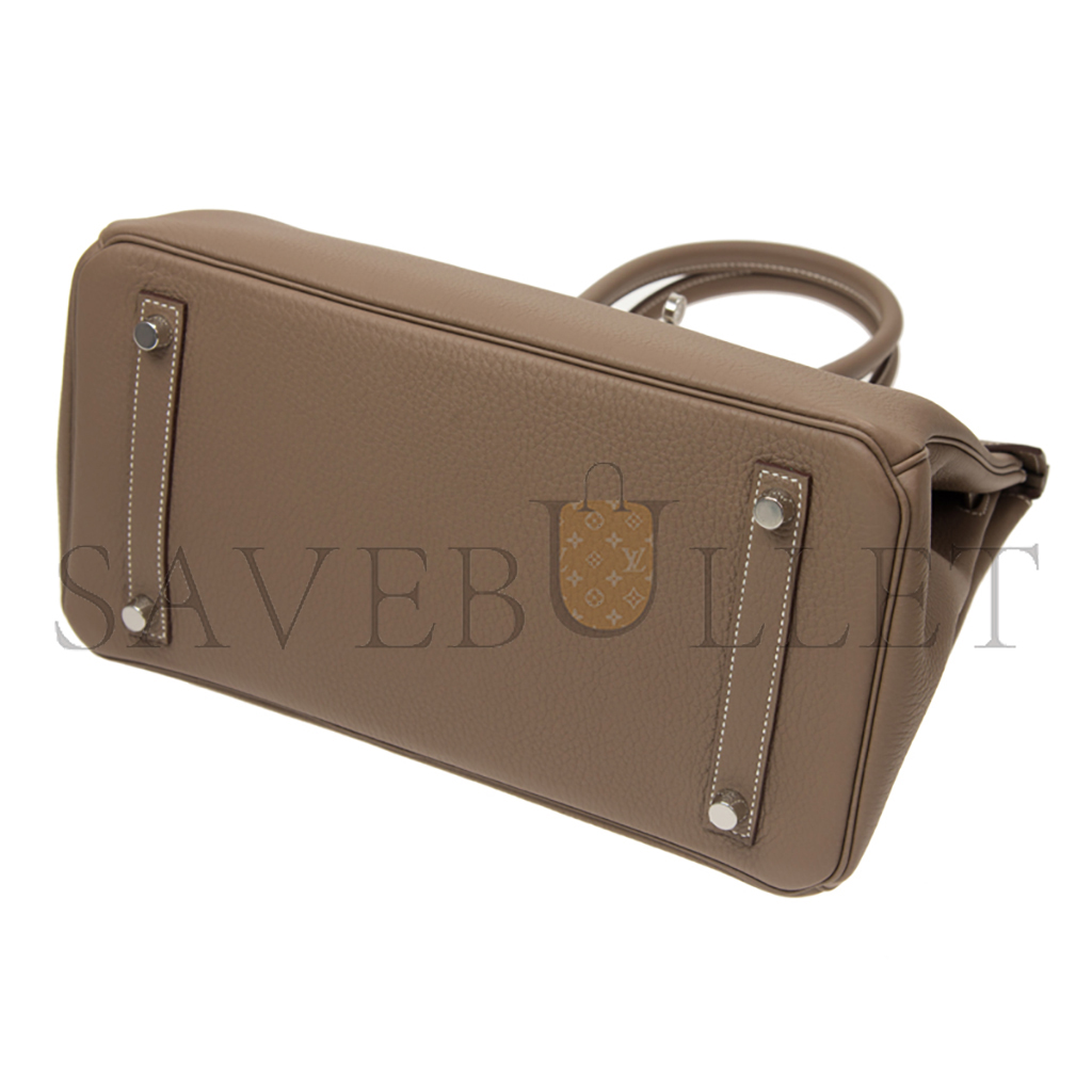 H**mes birkin 30 elephant grey handbag bk3018tgss (30*23*15cm)