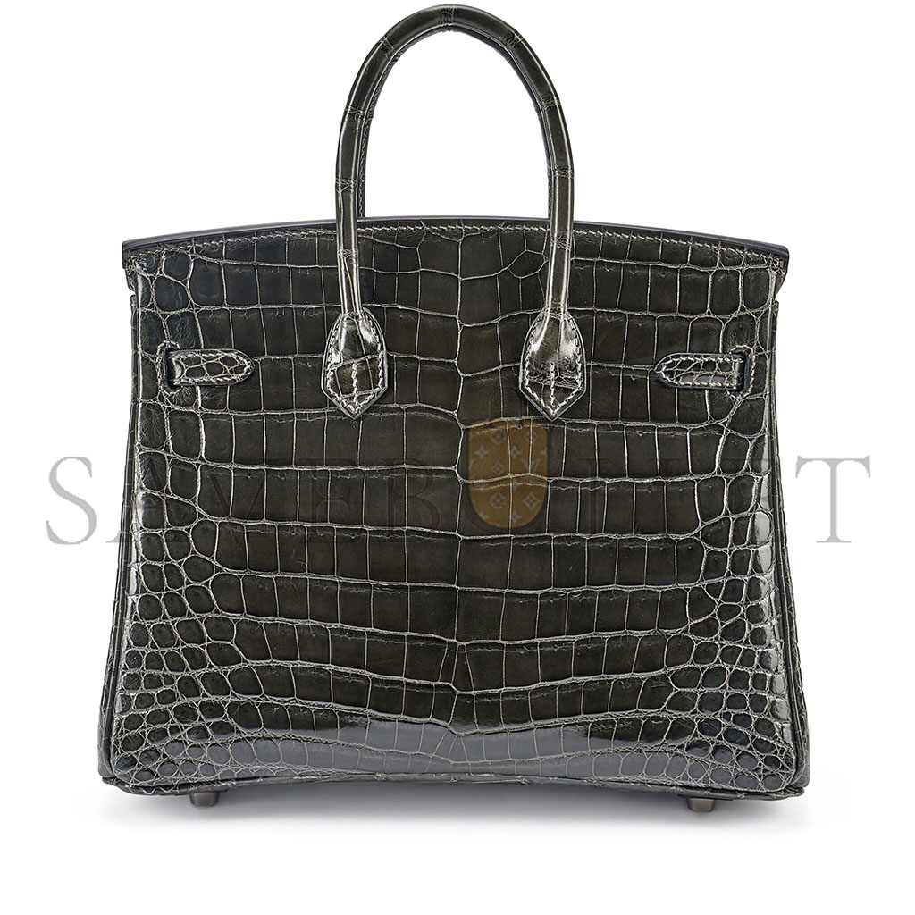 HERMÈS MASTER BIRKIN 35 CUMULONIMBUS GREY ALLIGATOR BAG BK3088SCROCOSSP (35*25*18cm)