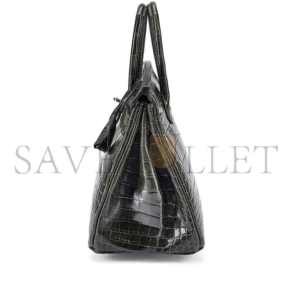 HERMÈS MASTER BIRKIN 35 CUMULONIMBUS GREY ALLIGATOR BAG BK3088SCROCOSSP (35*25*18cm)