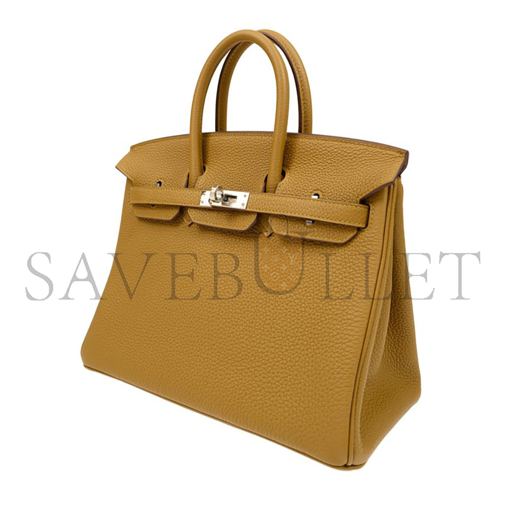H**mes master birkin 25 togo leather milk tea color gold buckle handbag bk25aktgss (25*20*13cm)