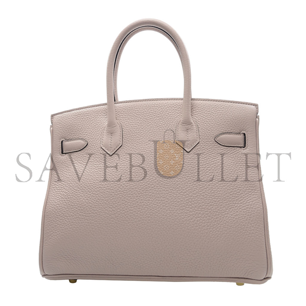 H**mes birkin 30 togo leather wisteria silver buckle bag h028369ck4w (30*23*15cm)