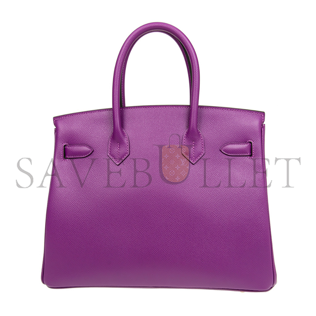 H**mes master birkin 30 togo leather anemone purple gold buckle bag bk30p9epgp (30*23*15cm)