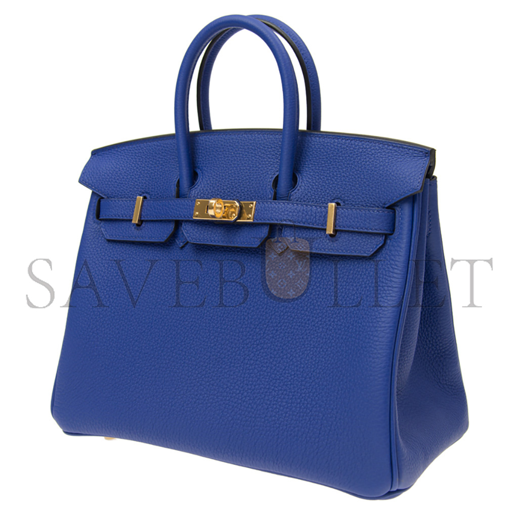 H**mes birkin 30 togo leather electric blue gold buckle bk257ttggp (30*23*15cm)
