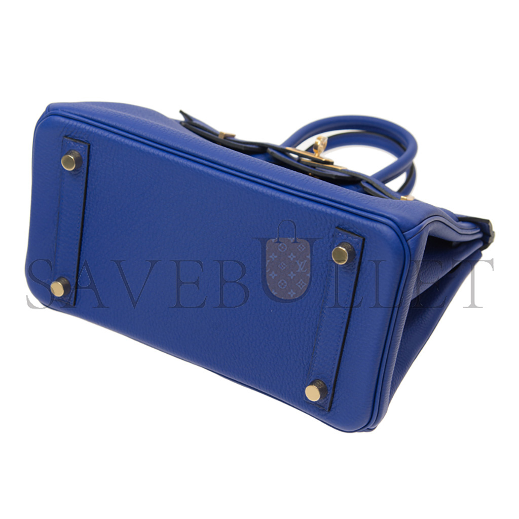 H**mes birkin 30 togo leather electric blue gold buckle bk257ttggp (30*23*15cm)