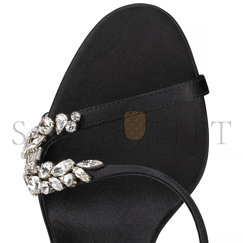 Ch**an louboutin rosalie red carpet 100 mm pumps-crepe satin-black-women 1250538b439