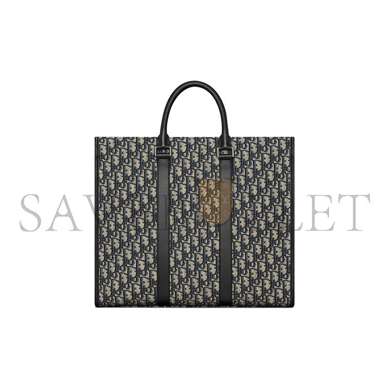 D*or east-west tote bag beige and black D*or oblique 1essh232yky-h27e (40.5*35*12cm)