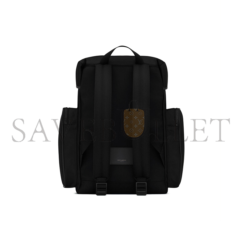 Y*L city multi-pocket backpack in econyl®, smooth leather and nylon 437110faacz1000 (42*34*22cm)