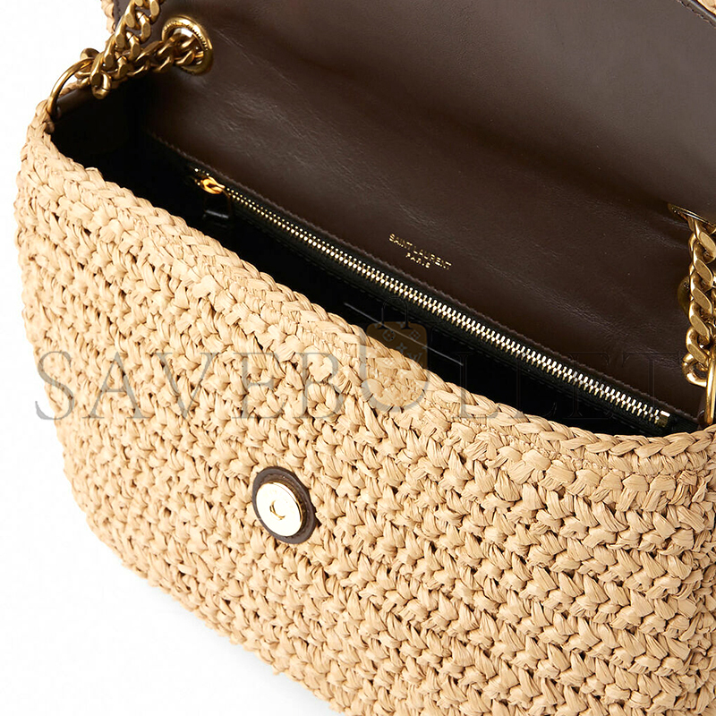 Y*L niki raffia shoulder bag in beige 098096618922 (22*16.5*12cm)