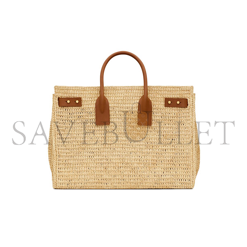 y*l sac de jour S*pple in raffia and leather-medium 751499gaabn2080 (41*28*13cm)