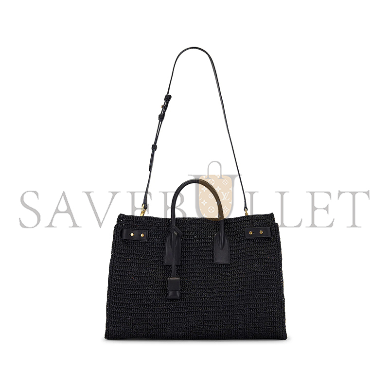 y*l sac de jour S*pple in raffia and leather-medium 751499gaady1000 (41*28*13cm)