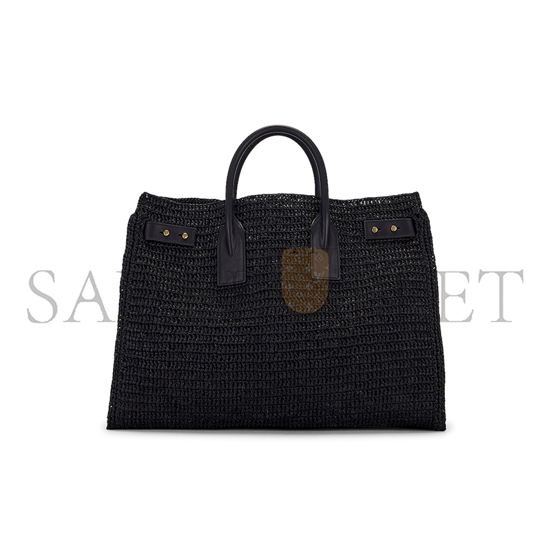 y*l sac de jour S*pple in raffia and leather-medium 751499gaady1000 (41*28*13cm)