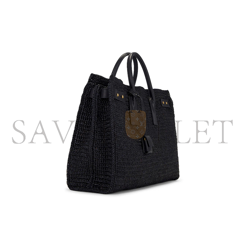 y*l sac de jour S*pple in raffia and leather-medium 751499gaady1000 (41*28*13cm)