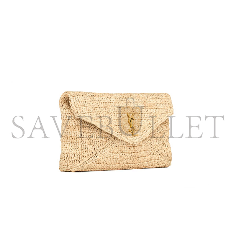 Y*L cassandre large envelope pouch in raffia 786074gaaex2080 (29.5*18*4.5cm)