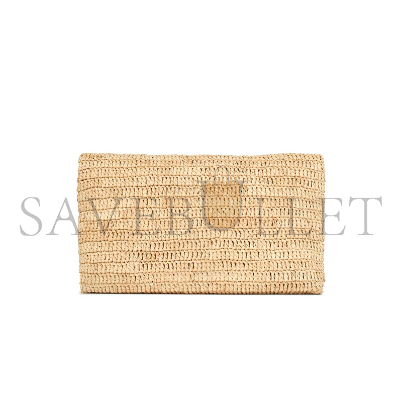 Y*L cassandre large envelope pouch in raffia 786074gaaex2080 (29.5*18*4.5cm)