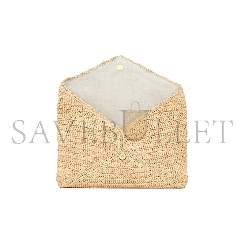 Y*L cassandre large envelope pouch in raffia 786074gaaex2080 (29.5*18*4.5cm)