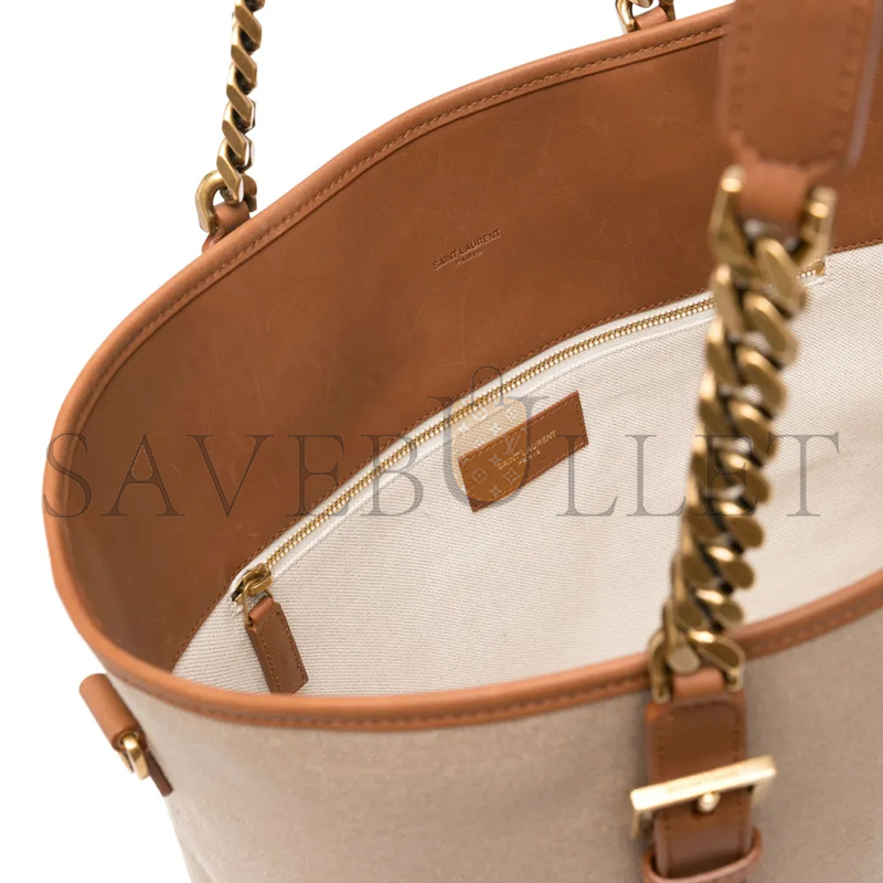 Y*L laurent shopping tote bag in desert dust&brick 781302fac7t (36*38*15cm)