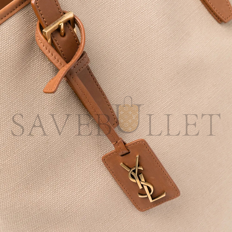 Y*L laurent shopping tote bag in desert dust&brick 781302fac7t (36*38*15cm)