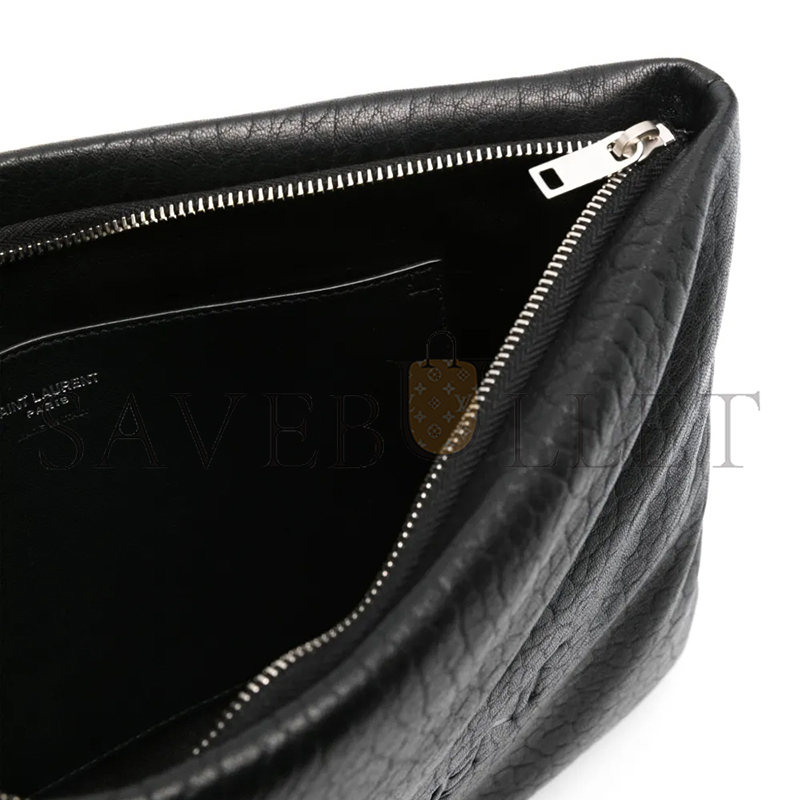 y*l Sa**t Lau*nt puffy pouch in lambskin 779512aadbz (30*22*3cm)