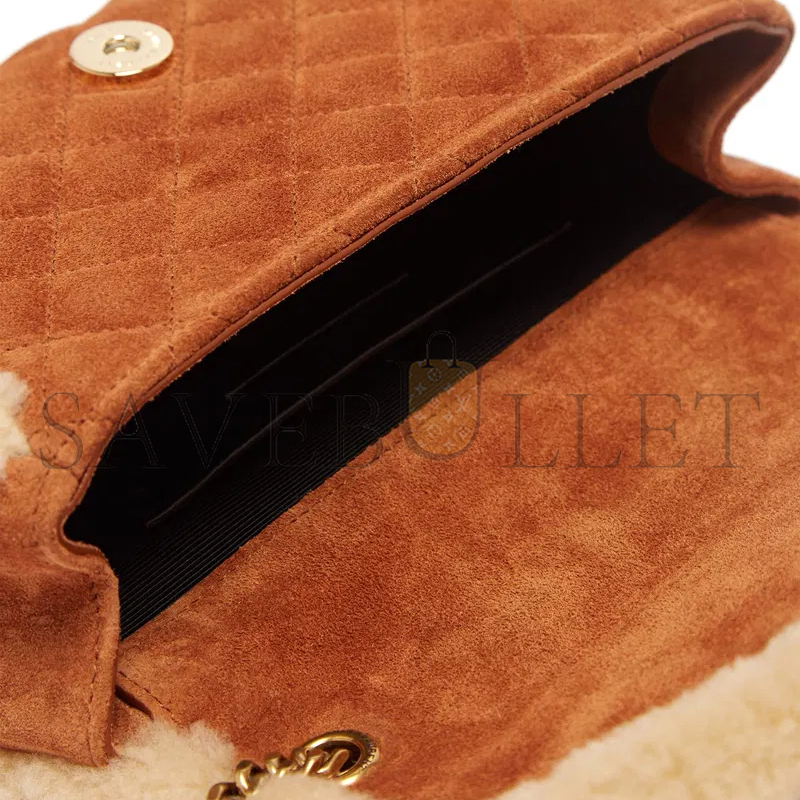 Y*L envelope small shearling-suede shoulder bag 526286241562 (21*13*6cm)