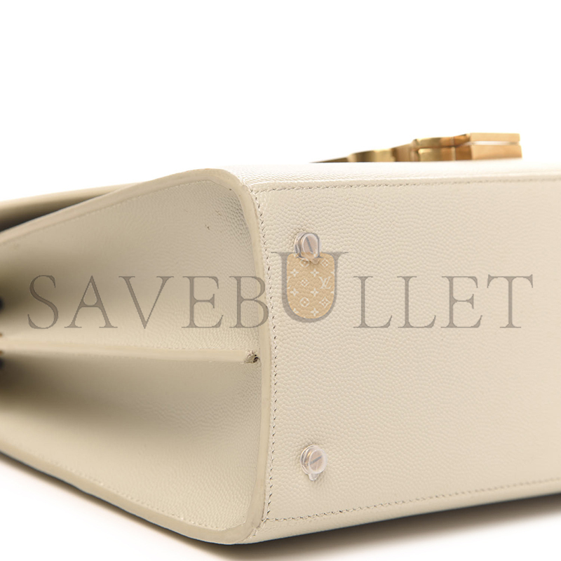 Y*L cassandra medium top handle bag in grain de poudre embossed leather 578000681411 (24.5*20*11.5cm)