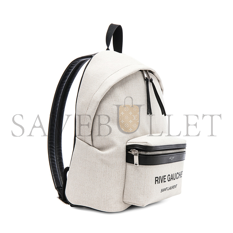 Y*L rive gauche fabric backpack white 5085489j51e9273 (26*35*16cm)