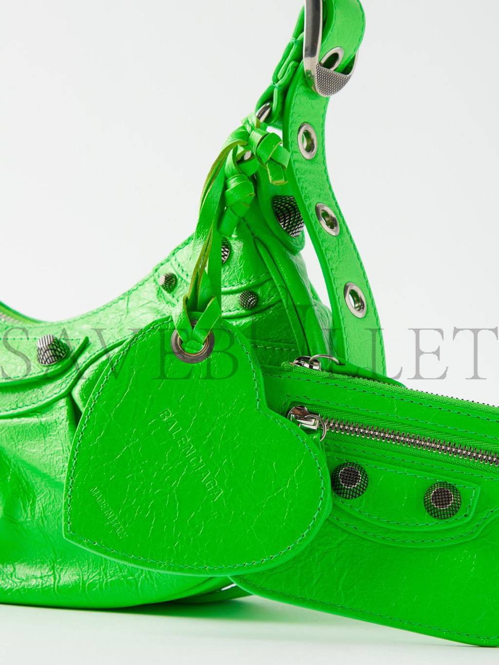 Ba*len*cia*ga green le cagole xs leather shoulder bag matchesfashion us (25.6*11.4*7.3cm)