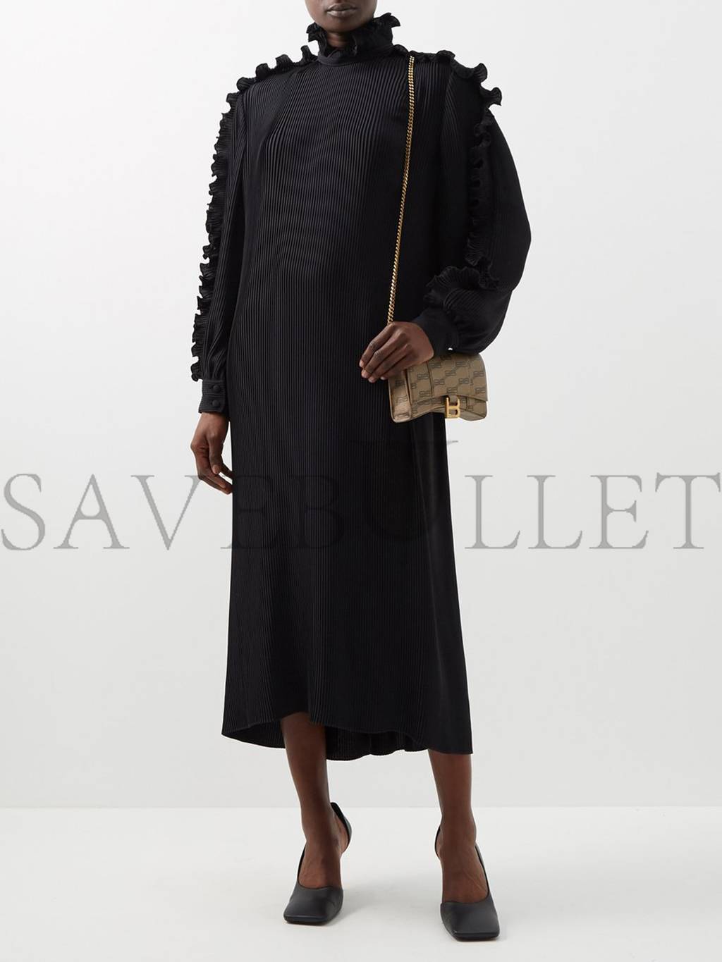 Ba*len*cia*ga beige hourglass logo-print canvas cross-body bag matchesfashion us (19.5*12*4cm)